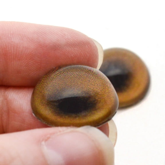 High Domed Brown Lion Glass Eyes