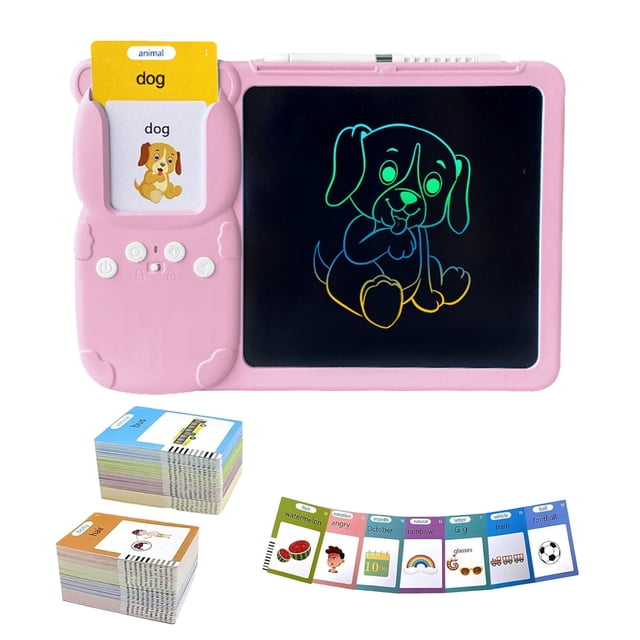 XFGOU Paper Coloring book Toys and Hobbies Talking Tablet Talking Tablet Talking Cards For Toddlers 224/510 Words 2 In 1 Voice Pad & Drawing Board English Language System Painting supplies