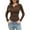 z_Brown, variant on T Shirts for Women Round Neck Slim Bottom 2025 Basic Clothing Outdoor Wear Sports Top Long Sleeve Shirts for Women White