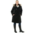 thumbnail image 4 of Alpine Swiss Womens Parka Trench Pea Coat Belt Jacket Faux Fur Hood Reg & Plus Sizes, 4 of 7