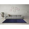 thumbnail image 3 of Ahgly Company Indoor Square Abstract Blue Contemporary Area Rugs, 3' Square, 3 of 4