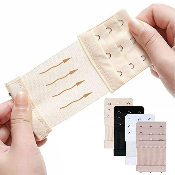 16Pcs Bra Extender 3 Hooks 3 Rows Stretchy Polyester Removable Straps Bra  Extension Strap for Women