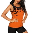 thumbnail image 2 of Balery Halloween With Black Bats Camiseta sin mangas estampada ligera para mujer, tops de entrenamiento sin mangas, camisetas de yoga transpirables de secado rápido.-XX-Large, 2 of 7
