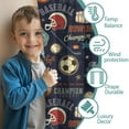 thumbnail image 3 of Blackout Kids Curtains,Navy Blue Baseball Football Pattern Childrens Insulated Curtains Set Of 2,Bedroom Essentials,Toddler Room Decor 52"x84", 3 of 5