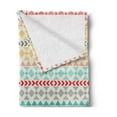 thumbnail image 2 of Tribal Soft Flannel Fleece Throw Blanket, Vintage Seamless Geometrical Design with Bohemian Stripes Shapes Pattern, Cozy Plush for Indoor and Outdoor Use, 50" x 70", Multicolor, by Ambesonne, 2 of 5