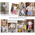 thumbnail image 4 of BTFBM Spring Summer Shorts for Women Dressy Casual High Waisted Wide Leg Floral Boho Shorts Beach Vacation Clothes, 4 of 8