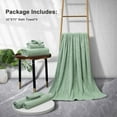 thumbnail image 5 of Green Essen 4 Pack Oversized Bath Towel Sets 35"x 70"Highly Absorbent Quick Dry Bath Sheets 600 GSM Extra Large Bath Towels Clearance Soft Shower Towels for Bathroom Spa Hotel Gym Pet(Green), 5 of 9