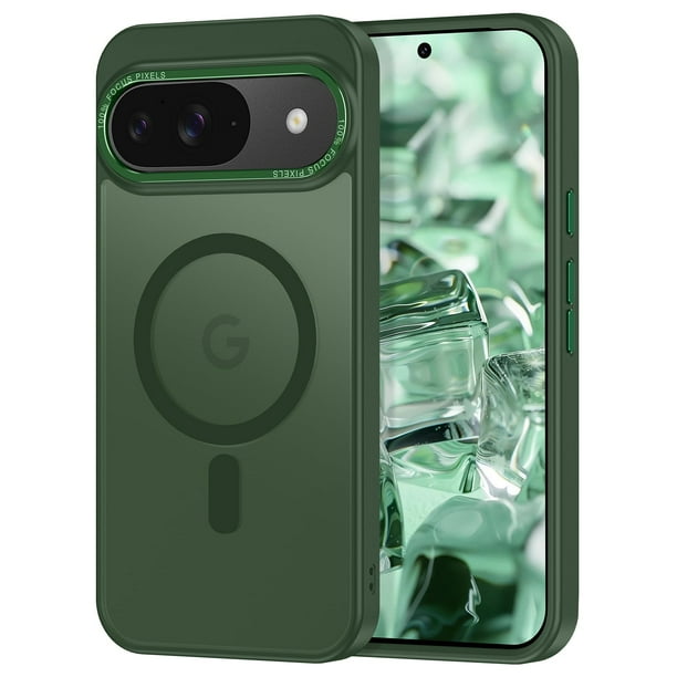 Funda magnética Casehas para Google Pixel 10/10 Pro, color verde bosque