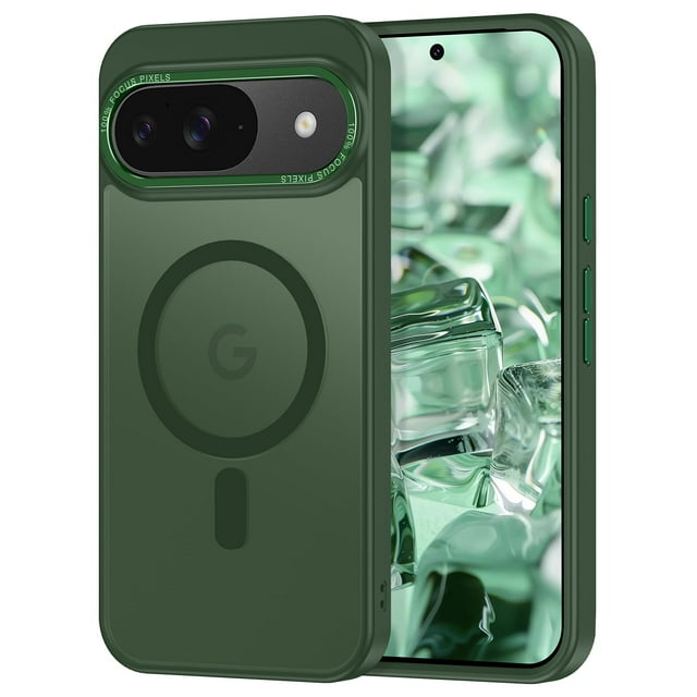 Funda magnética Casehas para Google Pixel 10/10 Pro, color verde bosque