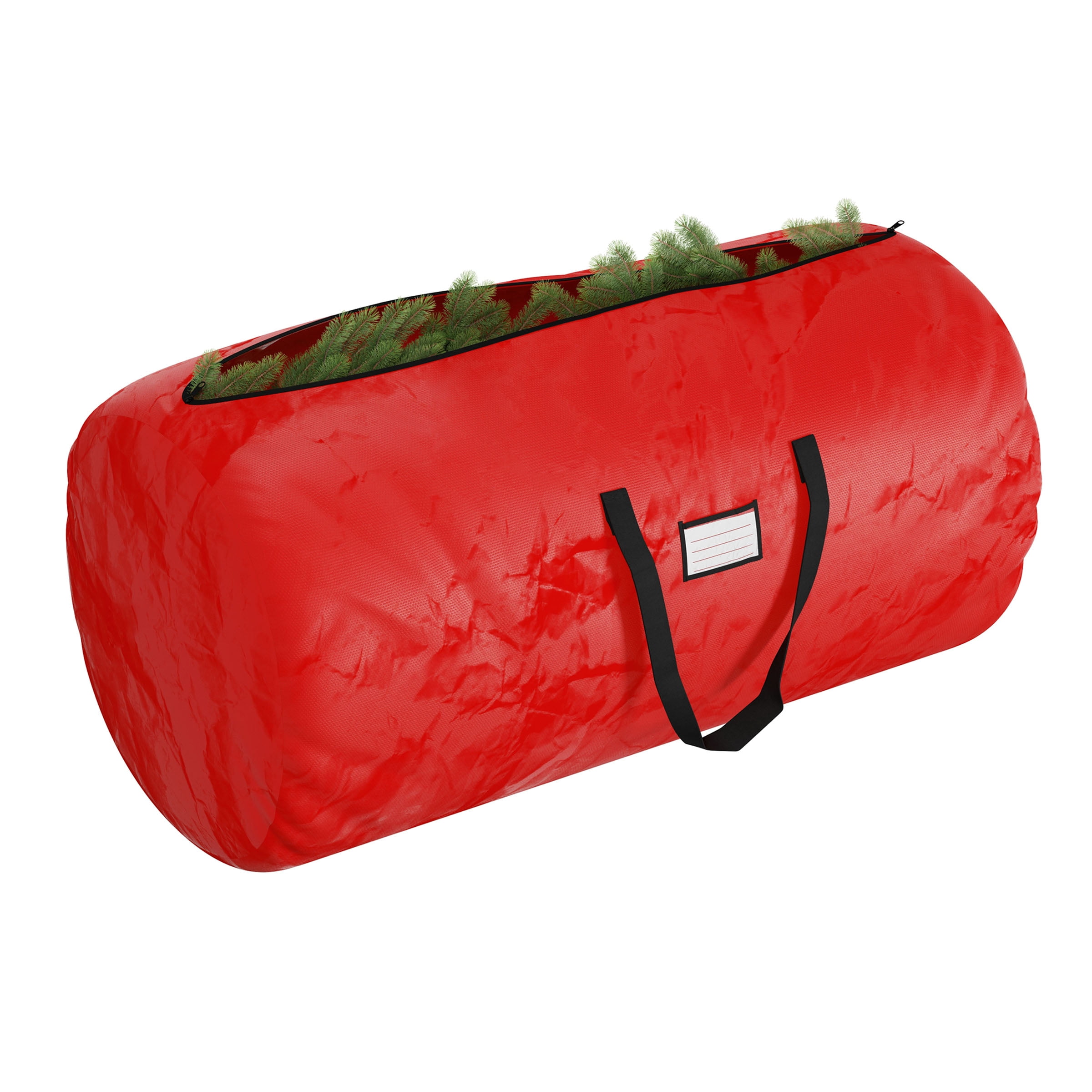 Elf Stor Christmas Tree Storage Bag for 12ft Artificial Trees, Heavy-Duty with Handles, Red, Zippered