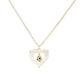 thumbnail image 1 of Ablime| Collar para Mujer con Dije de Corazón de Madre Perla y Balón de Fútbol Fabricado en Chapa de Oro, Color Dorado, 1 of 4