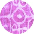 thumbnail image 1 of Ahgly Company Indoor Round Abstract Purple Modern Area Rugs, 4' Round, 1 of 4