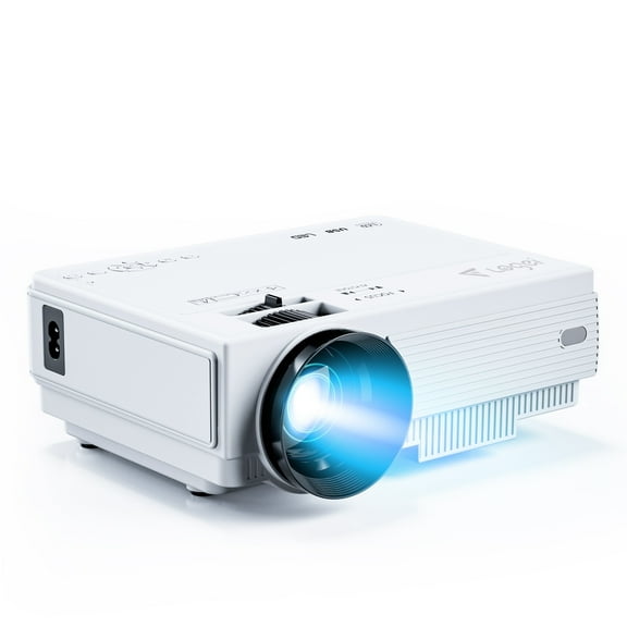 Losei M6 Portable Movie Projector for Home Theater/Outdoor, 1080P Supported Projector with 200'' Display, Compatible with HDMI/USB/AV/Smartphone/TV Box/Laptop