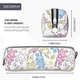 thumbnail image 3 of Yiaed Cartoon Bunny Print Leather Pencil Case - Leather Pen Pencil Holder - Elegant & Practical Pencil Pouch for Work & Office, 3 of 7