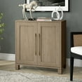 thumbnail image 4 of Evelyn&Zoe MDF 28" Wide Accent Cabinet Adjustable Center Shelf Two Swing-Out Doors, Gray Oak, 4 of 9