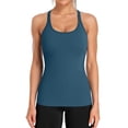 thumbnail image 1 of Camiseta sin mangas ATTRACO para mujer con sujetador incorporado azul marino, 1 of 8