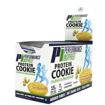 Performance Inspired Nutrition - Protein Cookie - 15G Isolate Proteins - 7G of Fiber - All Natural - Gluten Free - No Artificial Ingredients - Peanut Butter Flavor - 12 Count