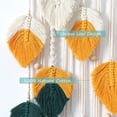thumbnail image 3 of Macrame Wall Hanging Boho Wall Decor with Chic Woven Leaf Tassels Art Boho Chic Woven Decoration for Bedroom Living Room Apartment Dorm Gallery Perfect Handmade Gift Ideas (Yellow), 3 of 7