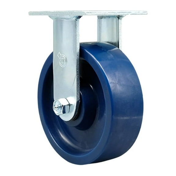6 Inch Solid Polyurethane Wheel Rigid Caster with Ball Bearing Service Caster