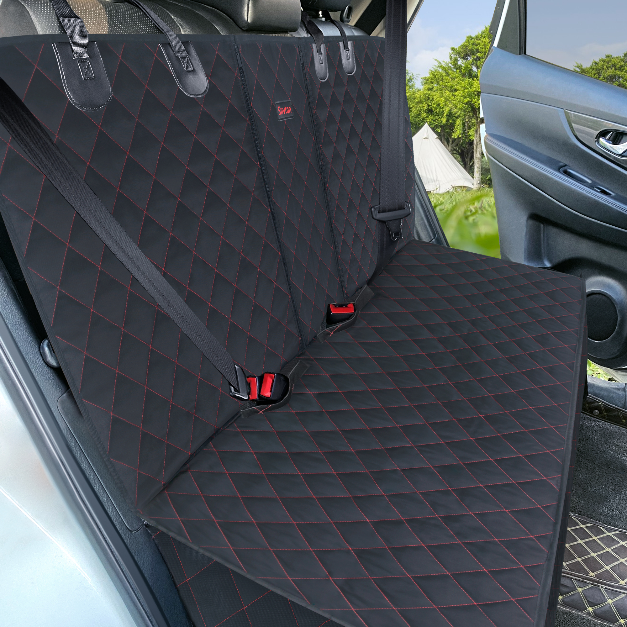Siivton Waterproof Dog Car Seat Cover, Black photo 8