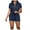Blue, variant on Aayomet Dressy Jumpsuits For Women Pocket Playsuit Women Button Romper Casual Belt Denim Solid Jumpsuit Overalls Women's,Sky Blue M