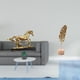 thumbnail image 2 of Figura de caballo en miniatura, escultura de resina, estatua de animal, escultura de hoja, adorno de metal con base de madera. Ideal para estantería,, 2 of 8