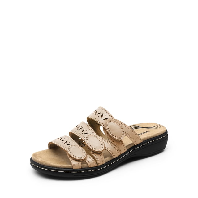 Sandalias tipo slide ajustables para mujer DREAM PAIRS color nude talla 8