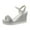 Silver, variant on JeashCHAT Sandals for Women Women's Open Toe Casual Shoes Rhinestone Comfortable Platform Wedge Sandals Shoes