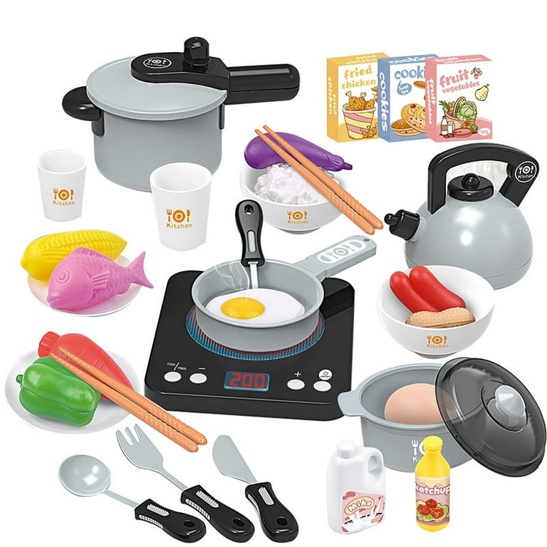 20Pcs/Set Kids Kitchen Pretend Play Pot and Pans Sets Toys Cookware  Educational Toys for Toddlers Baby