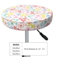 thumbnail image 4 of Balery Retro Floral Fundas de asiento para taburete de bar redondo de tela de terciopelo ajustables que protegen de arañazos y manchas para sillas de 14 a 17 pulgadas.-12 inch, 4 of 7