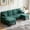 Green, variant on Homefun U Shaped 4 Seat Sectional Sofa Couch 22.83'' Deep Seat with Double Chaise for Apartments,Gray
