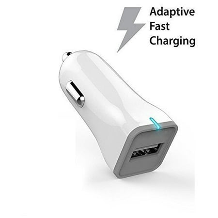 Ixir Huawei Honor 3C Charger Micro USB 2.0 Cable Kit by TruWire { Car Charger + Cable} True Digital Adaptive Fast Charging uses dual voltages for up to 50% faster