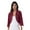 Burgundy, variant on Womens 3/4 Sleeve Bolero Chiffon Shrug Open Front Cropped Cardigans for Wedding Party Dress Size S-3XL Burgundy L