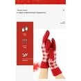 thumbnail image 4 of Christmas New Year's Day Red Gloves Winter Warm Touch Screen Gloves Outdoor Ride Fleece Gloves, 4 of 6