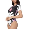 thumbnail image 2 of Lsque Sanrio Women's Crew Neck Short Sleeve Bodysuit Basic T Shirts Tops Onesie Adult Cute Pajama-Large, 2 of 8