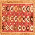 thumbnail image 1 of Ahgly Company Indoor Square Abstract Orange Contemporary Area Rugs, 3' Square, 1 of 1