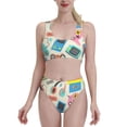 thumbnail image 2 of Picia Playing Video Games Women's High Waisted Bikini Scoop Neck Swimsuit Two Pieces Bathing Suit-, 2 of 8