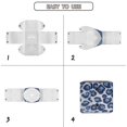 thumbnail image 6 of FKELYI Blue Leopard Print Tissue Box Cover PU Leather Tissue Holder Squared Facial Paper Organizer Holder for Home Bedroom Living Room Tabletop Decor, 6 of 7