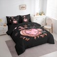 thumbnail image 3 of Manfei Pink Pumpkin 7-Piece Twin Bedding Sets,Cute Owl Bedding Comforter Set,Happy Halloween Sheet Sets For Girls Boys,Super Cozy Room Decor Reversible, 3 of 8