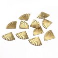 thumbnail image 3 of GKNET 30X Brass Folded Fan Charms 5 Holes Chandelier Earring Connector For Diy Jewelry, 3 of 6