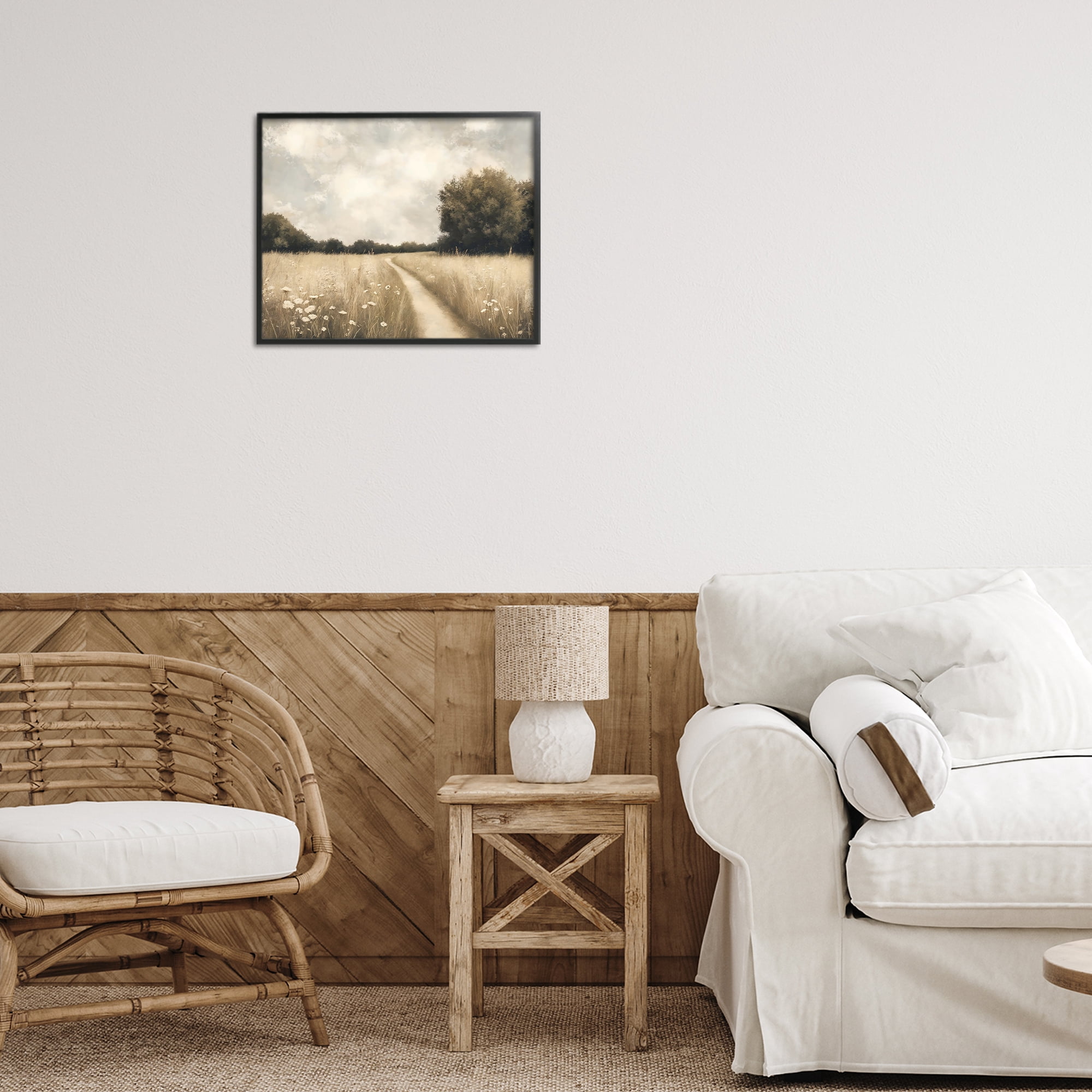 Stupell Industries Journey Through Wildflowers in Meadow Black Framed Giclee Art, design by Creative Studio