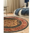 thumbnail image 5 of Unique Loom Sahand Collection Area Rug - Arsaces (8' Round Navy Blue/Gray), 5 of 7
