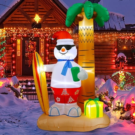 8 FT Christmas Inflatables Outdoor Snowman Christmas Upgraded Blow Up Decoration with LED Lights for Yard/Holiday/Christmas/Party/Garden