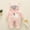 Pink, variant on Herrnalise Toddler Baby Boys Girls Color Plush Cute Bear Ears Winter Thick Keep Warm Jumpsuit Romper Flash picks
