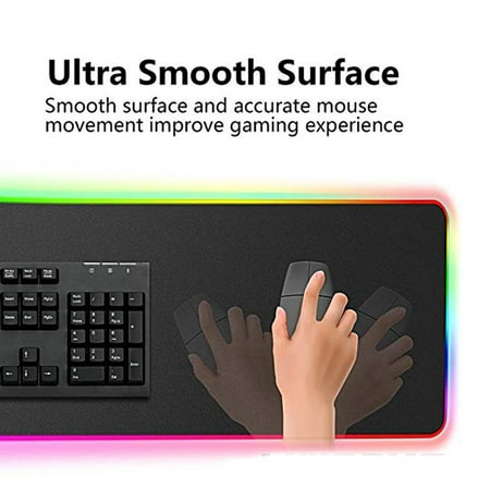 RGB Colorful LED Lighting Gaming Mouse Pad Mat for PC (Best Gaming Pc On The Market)