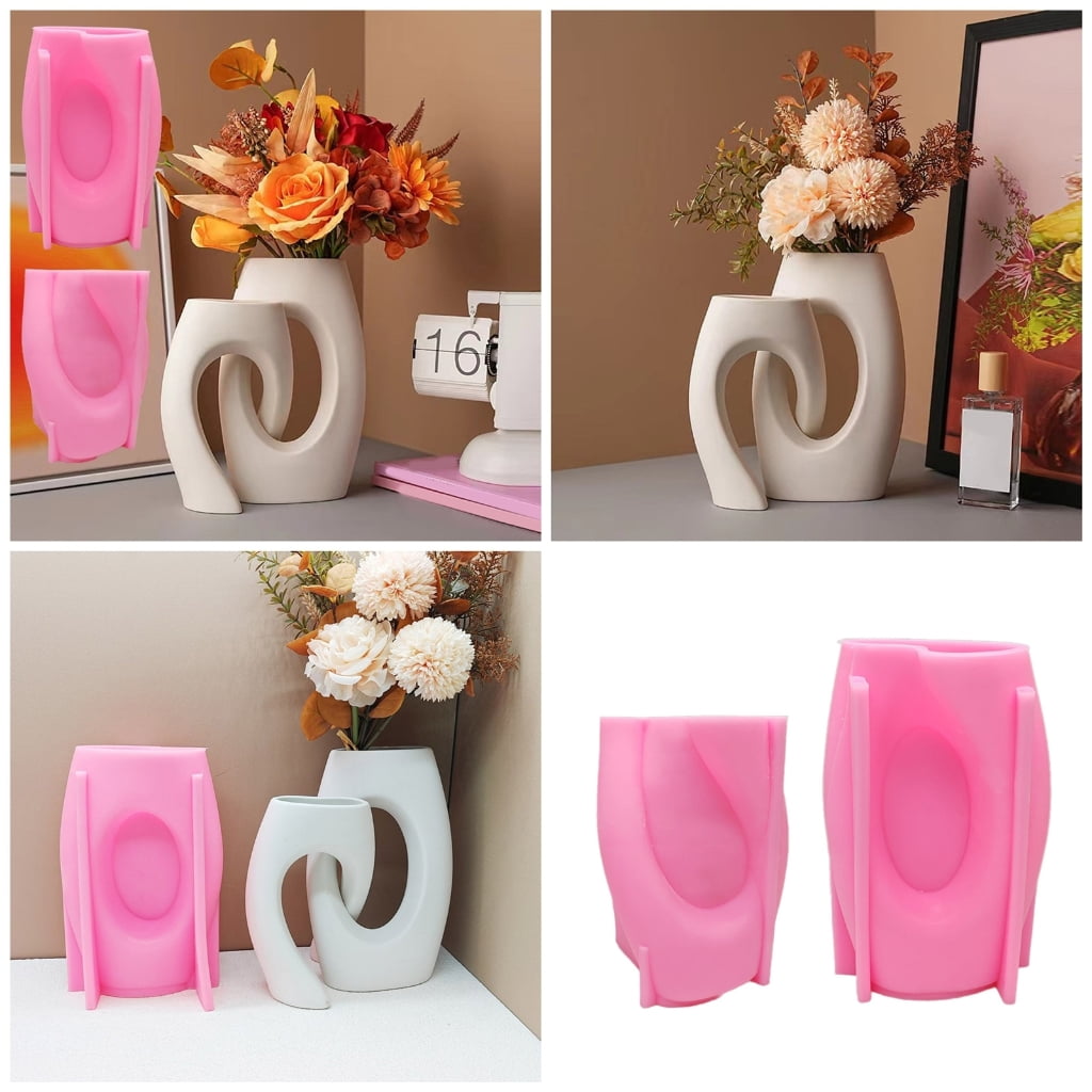 lanema Special Shaped Vase Resin Molds Succulent Plant Flowerpot Silicone Mould Craft