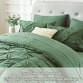 thumbnail image 5 of Davulos Queen Size Comforter Set,7 Pieces Dark Green Bedding Sets for All Season Bed in a Bag with Comforter ,Flat Sheet ,Fitted Sheet ,Pillowcases & Shams, 5 of 8