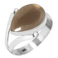 thumbnail image 1 of 925 Silver Ring For Women - Girls Brown Smoky Topaz Stone Silver Ring Size 6.5 June Birthstone Costume Silver Ring Size 6.5 Gift For Women On Halloween 925 Silver Jewelry With Gemstone, 1 of 5