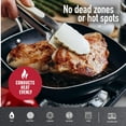 thumbnail image 5 of Granitestone 11" Shallow Square Frying Pan Nonstick Skillet, Scratchproof Diamond Infused Coating, No-warp Mineral-enforced Cookware Dishwasher Oven Safe Kitchenware - As Seen On TV, 5 of 8