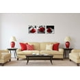 thumbnail image 3 of Canvas Print 3 Pcs Black and White Red Rose Canvas Art Painting Abstract Wall Art Decorations Flower Picture on Canvas for Home Decor Stretched and Framed (16X16inchX3pcs, A-Rose), 3 of 6